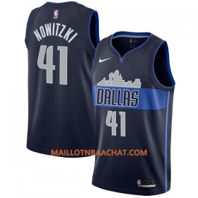 Maillot NBA Dallas Mavericks Dirk Nowitzki 41 Nike 2017-18 Navy Swingman - Homme
